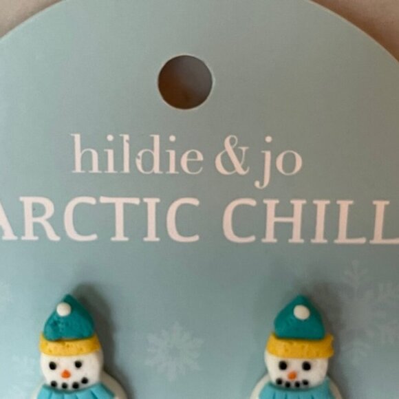HILDIE & JO Arctic Chill Post Earrings Featuring Snowman & Sweater Designs - Picture 7 of 12